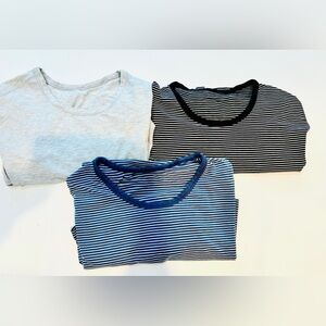 Set of 3 Lululemon Mens T-Shirts.  2 short sleeves -1 Long